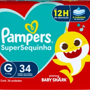 Kit c/04 und - FRALDA PAMPERS SUPERSEQUINHA G 34UN