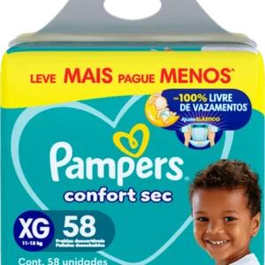 Kit c/02 und - FRALDA PAMPERS CONFORT SEC HIPER XG 58UN