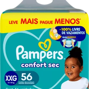 Kit c/02 und - FRALDA PAMPERS CONFORT SEC HIPER XXG 56UN