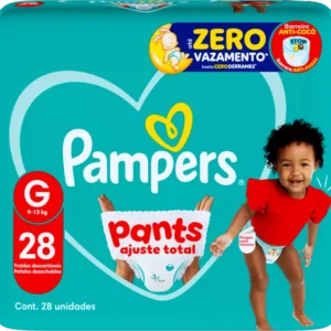 Kit c/04 und - FRALDA PAMPERS PANTS AJUSTE TOTAL MEGA G 28UN