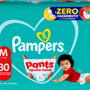 Kit c/04 und - FRALDA PAMPERS PANTS AJUSTE TOTAL MEGA M 30UN