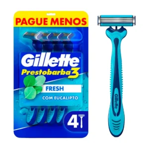 APARELHO DE BARBEAR PRESTOBARBA 3 FRESH PB 4UN L4P3