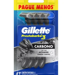 KIT c/08 und - APARELHO DE BARBEAR PRESTOBARBA 3 CARBONO PB 4UN