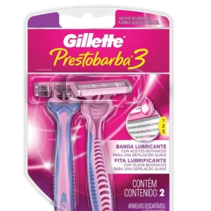 KIT c/12 und - APARELHO DEPILATÓRIO GILLETTE PRESTOBARBA 3 PB 2UN