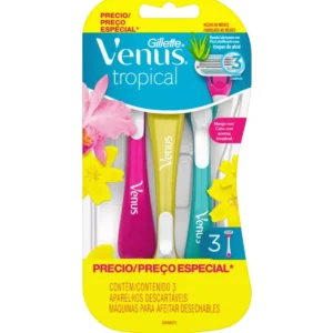 KIT c/08 und - APARELHO DEPILATÓRIO GILLETTE VENUS 3 TROPICAL PB 3UN