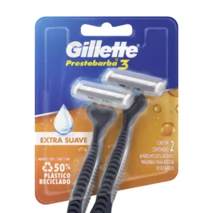 APARELHO DE BARBEAR PRESTOBARBA 3 PB EXTRA SUAVE 2UN