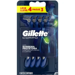 APARELHO DE BARBEAR GILLETTE CORPO 4UN L4P3