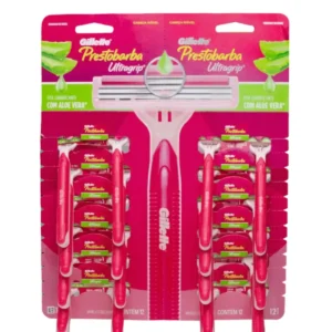 KIT c/12 und - APARELHO DEPILATÓRIO GILLETTE PRESTOBARBA ULTRAGRIP OS 2UN