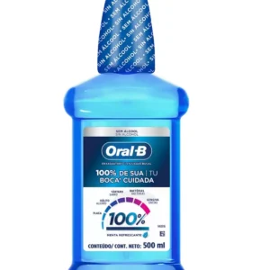 ANTISSÉPTICO BUCAL ORAL-B 500ML 100% CUIDADA ZERO ÁLCOOL