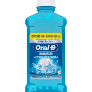 ANTISSÉPTICO BUCAL ORAL-B COMPLETE 500ML MENTA ZERO ÁLCOOL L500P300ML