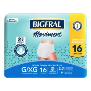 Kit c/04 und - ROUPA ÍNTIMA MOVIMENT BIGFRAL 16UN G/XG