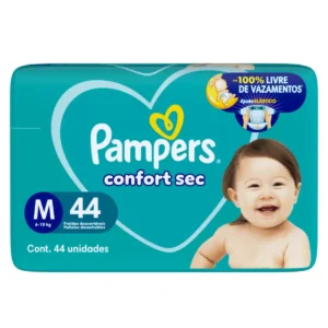 Kit c/04 und - FRALDA PAMPERS CONFORT SEC HIPER M 44UN
