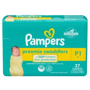 Kit c/06 und - Fralda Pampers Preemie Swaddlers Prematuro P1 27 Unidades